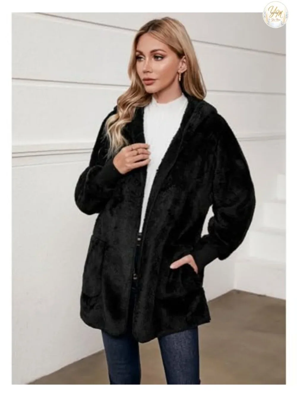Women's Fleece Hooded Lounge Cardigan | Size XS-XXL | Cozy Winter